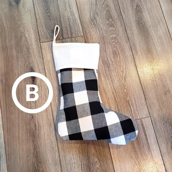 5 Rustic Buffalo Plaid Stockings Bundle - Picture 2 of 7